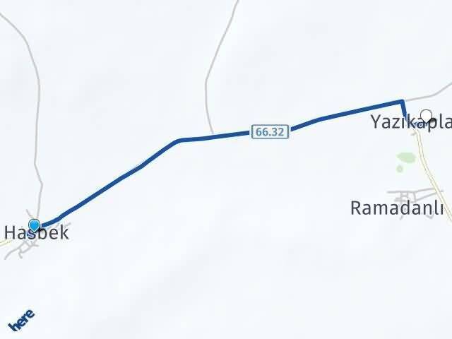 Hasbek Yazıkaplancı Arası Kaç Km - Yol Tarifi