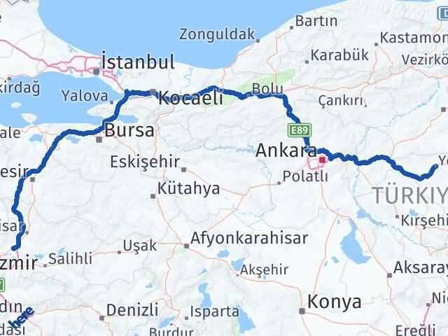 Yozgat Saruhanlı Manisa Arası Kaç Km - Yol Haritası