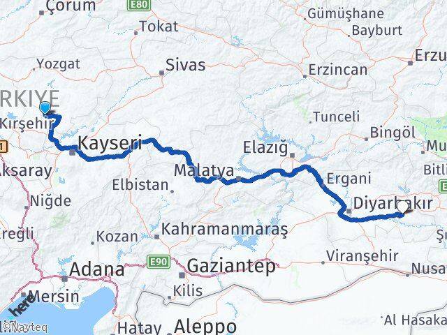 Yozgat Yenifakılı Batman Arası Kaç Km - Yol Haritası