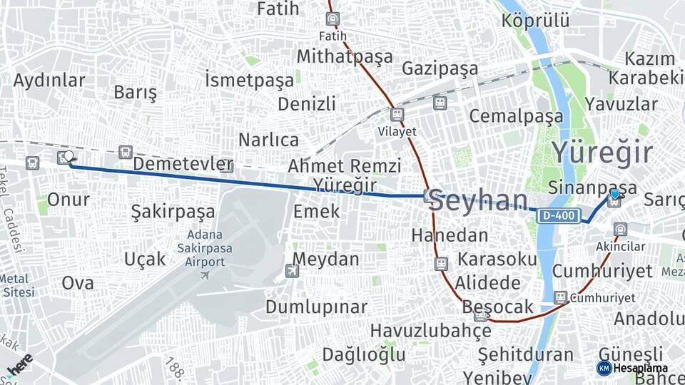 Yüreğir Otogarı Adana Otogarı Arası Kaç Km - Yol Tarifi