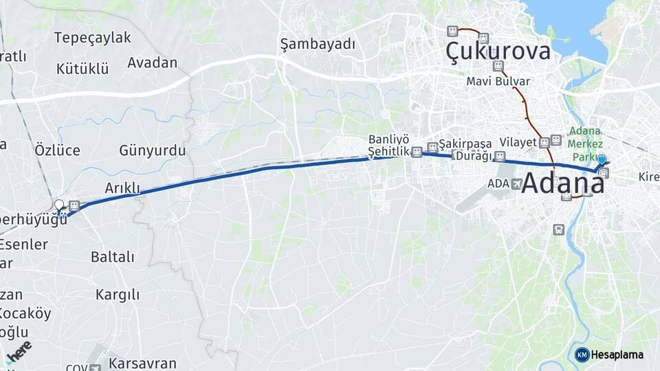 Yüreğir Otogarı Yenice Arası Kaç Km - Yol Tarifi