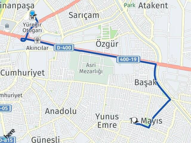 Yüreğir Otogarı Yüreğir Arası Kaç Km - Yol Tarifi