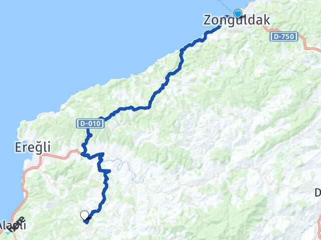Zonguldak Abdi Ereğli Arası Kaç Km - Yol Haritası