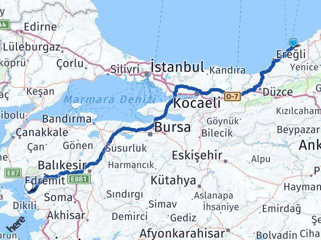 Zonguldak Ayvalık Balıkesir Arası Kaç Km - Yol Haritası