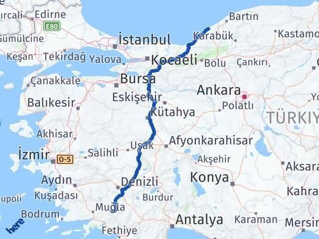 Zonguldak Beyağaç Denizli Arası Kaç Km - Yol Haritası