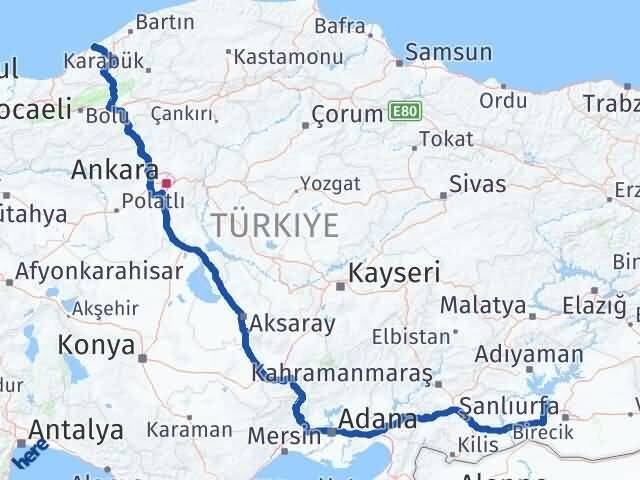 Zonguldak Bozova Şanlıurfa Arası Kaç Km - Yol Haritası