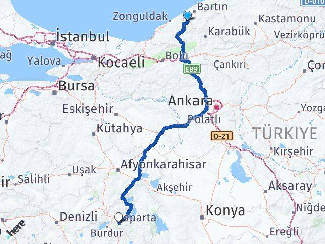 Adaköy Isparta Arası Kaç Km - Yol Tarifi