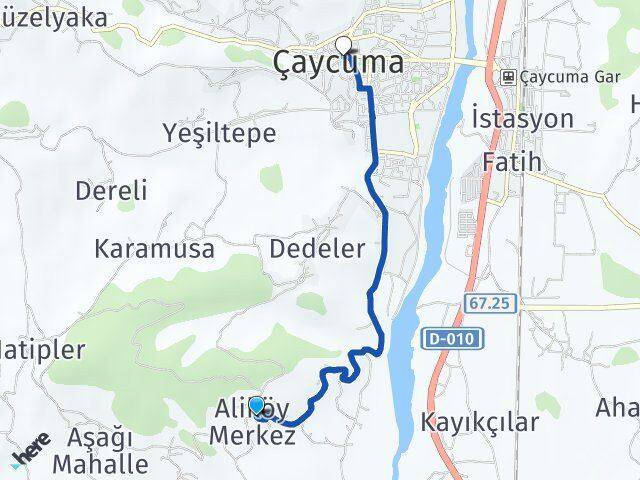 Aliköy Çaycuma Arası Kaç Km - Yol Tarifi