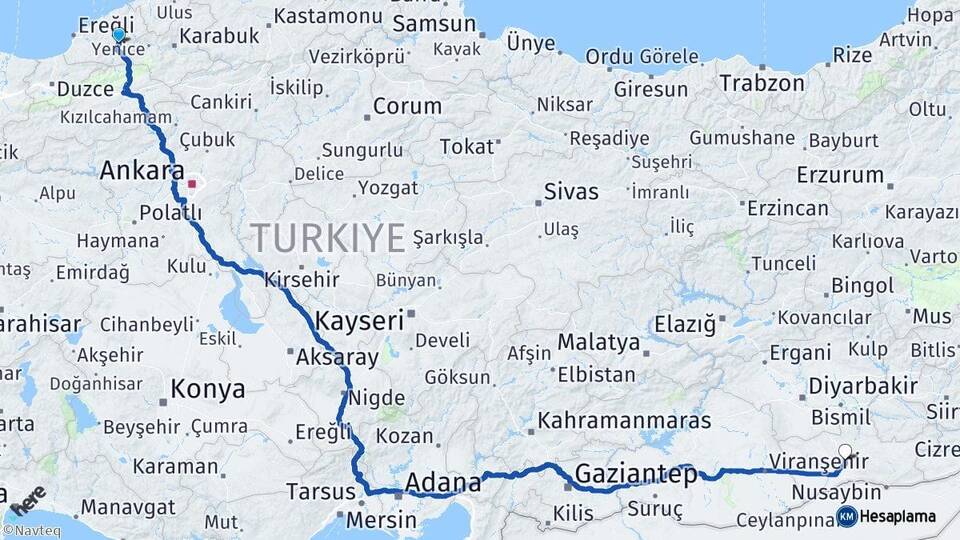 Zonguldak Devrek Mardin Arası Kaç Km - Yol Haritası