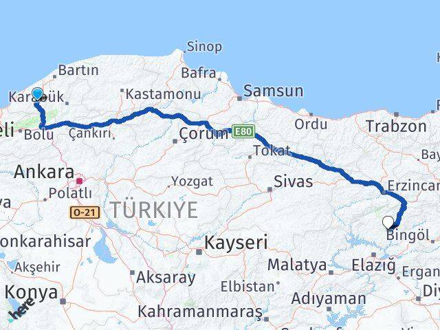 Zonguldak Devrek Tunceli Arası Kaç Km - Yol Haritası