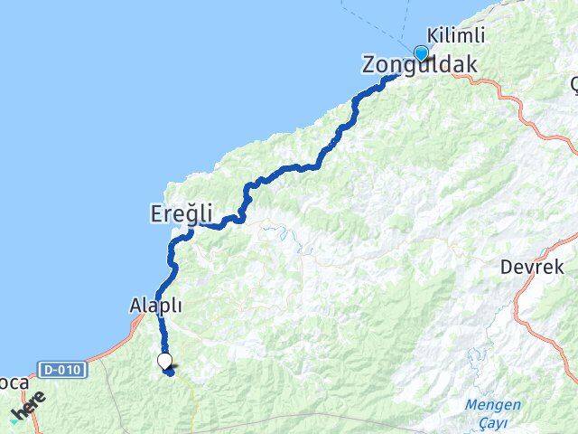 Zonguldak Doğancılar Alaplı Arası Kaç Km - Yol Haritası