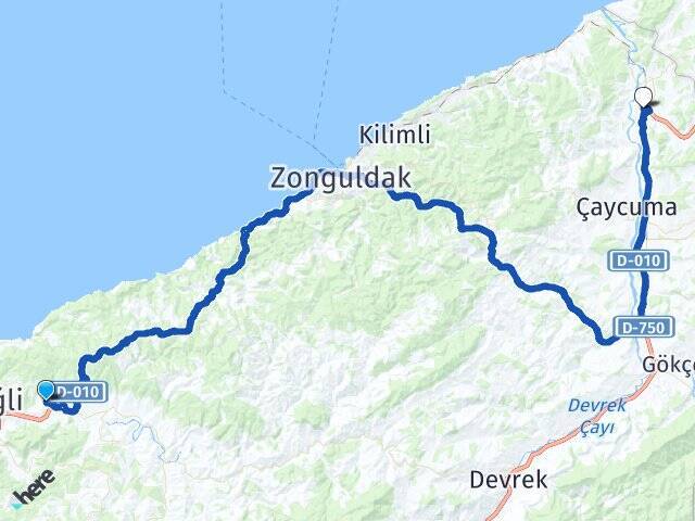 Belen Zonguldak Çaycuma Havalimanı Arası Kaç Km - Yol Tarifi