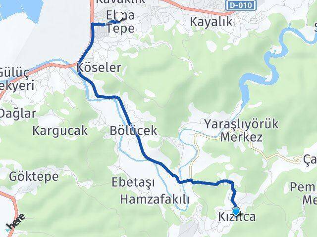 Kızılca Ereğli Arası Kaç Km - Yol Tarifi