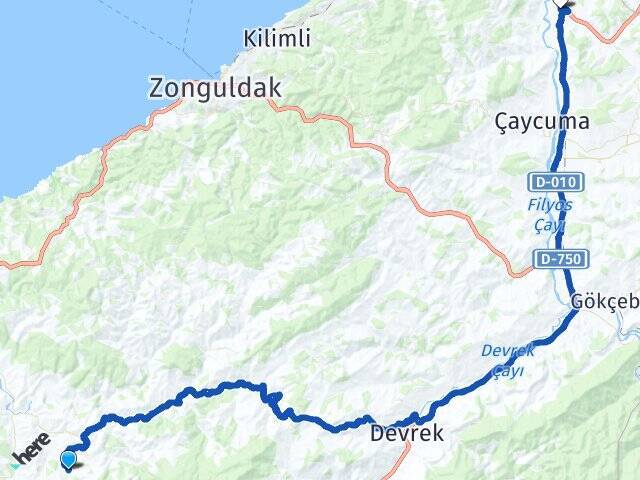 Sofular Zonguldak Çaycuma Havalimanı Arası Kaç Km - Yol Tarifi