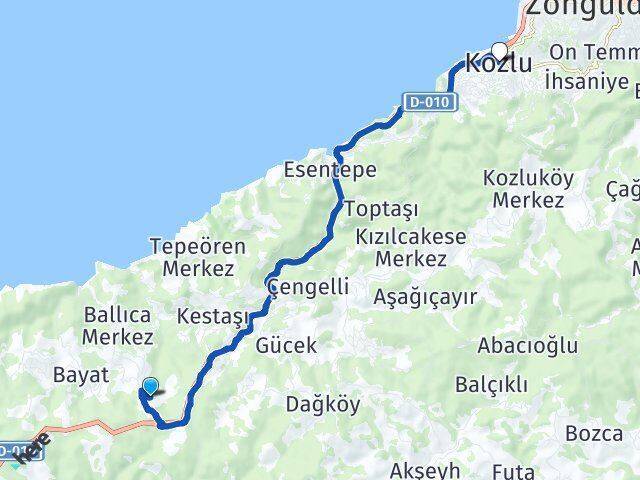 Sücüllü Kozlu Arası Kaç Km - Yol Tarifi