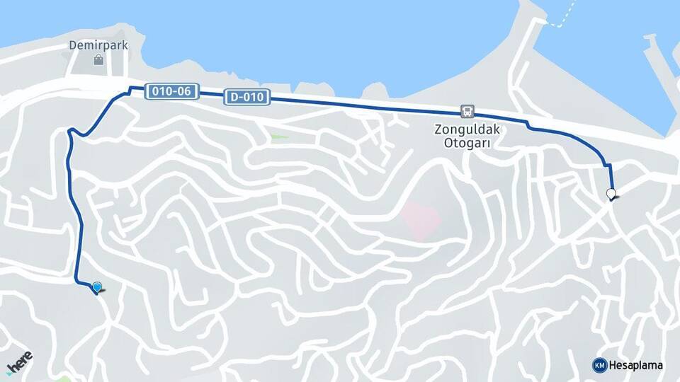İncivez Zonguldak Arası Kaç Km - Yol Tarifi