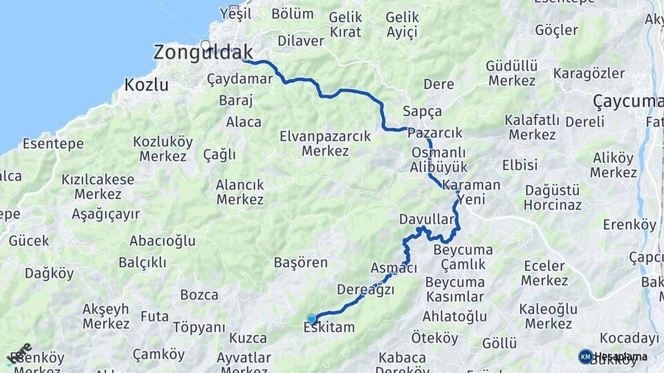 Karapınar Zonguldak Arası Kaç Km - Yol Tarifi