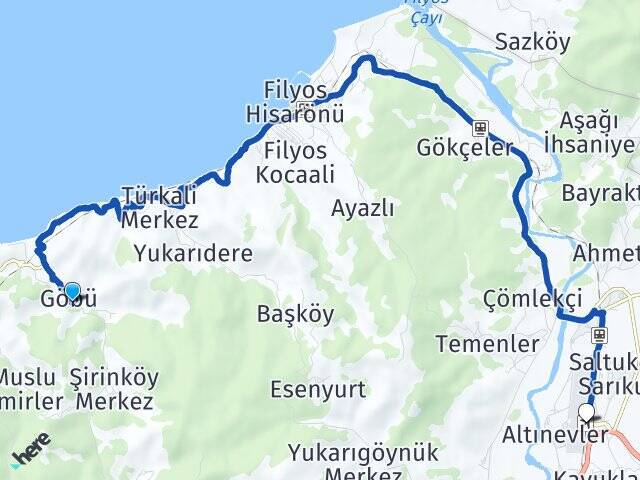 Göbü Zonguldak Çaycuma Havalimanı Arası Kaç Km - Yol Tarifi