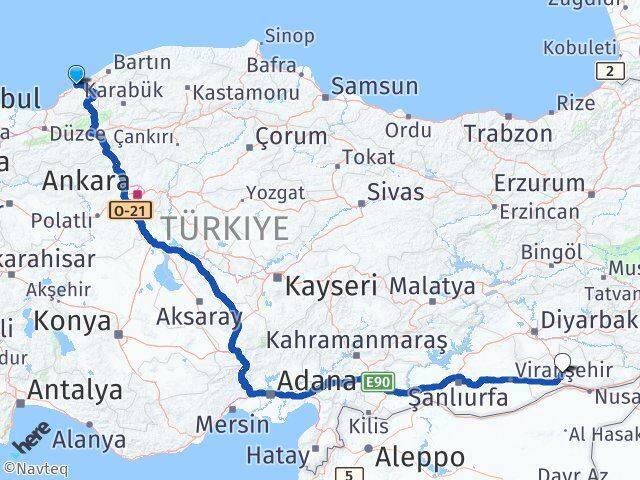 Zonguldak Kozlu Mardin Arası Kaç Km - Yol Haritası