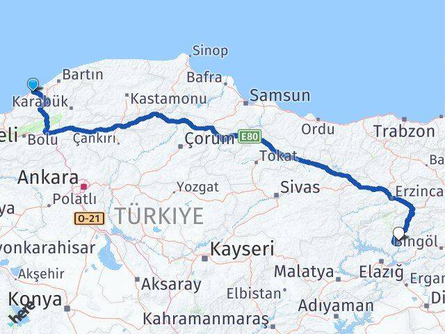 Zonguldak Mazgirt Tunceli Arası Kaç Km - Yol Haritası