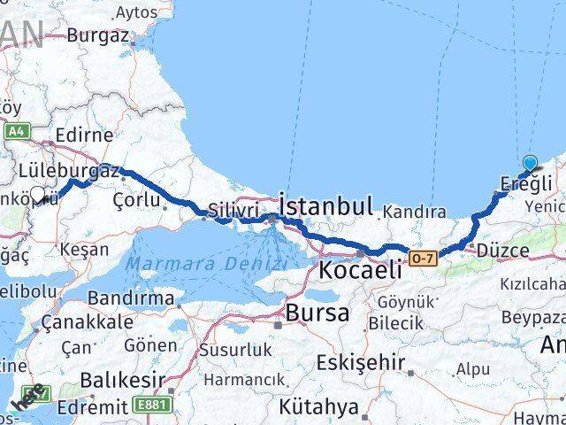 Zonguldak Meriç Arası Kaç Km - Yol Tarifi