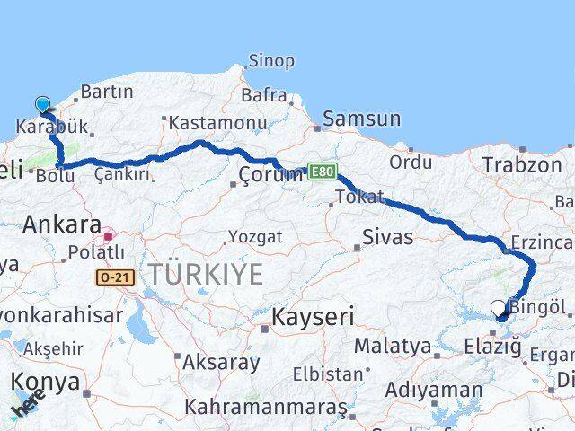 Zonguldak Pertek Tunceli Arası Kaç Km - Yol Haritası