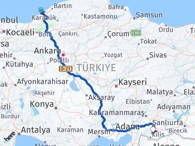 Zonguldak Şahinbey Gaziantep Arası Kaç Km - Yol Haritası