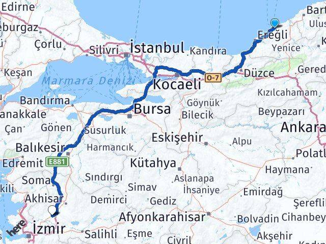 Zonguldak Saruhanlı Manisa Arası Kaç Km - Yol Haritası