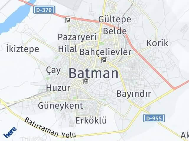 Batman Yol Tarifi Haritası Batman Yol Tarifi Haritası