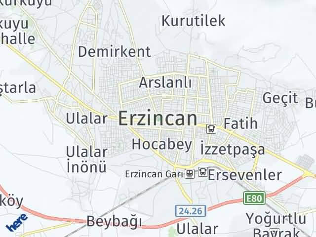 Erzincan Yol Tarifi