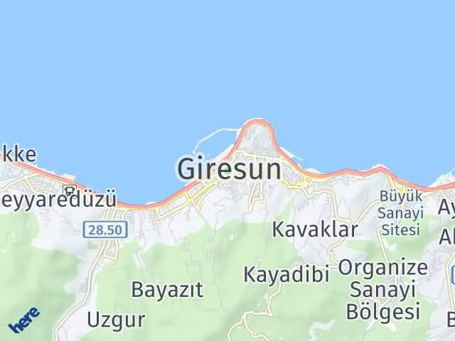 Giresun Yol Tarifi Haritası